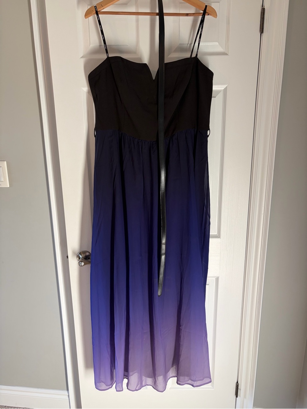 City Chic Black to Purple Ombre Maxi Dress